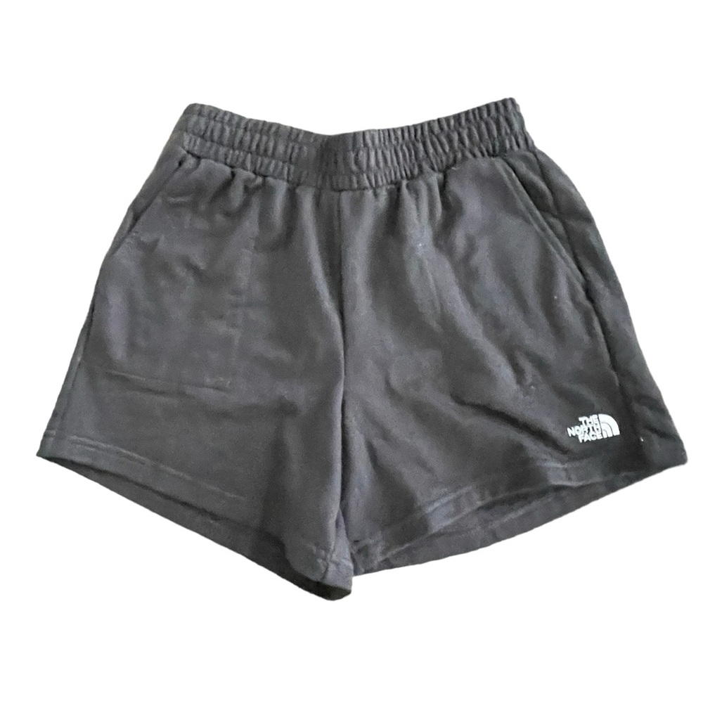 THE NORTH FACE Black Fleece Knit Shorts Athleisure Elastic Waist Size SMALL